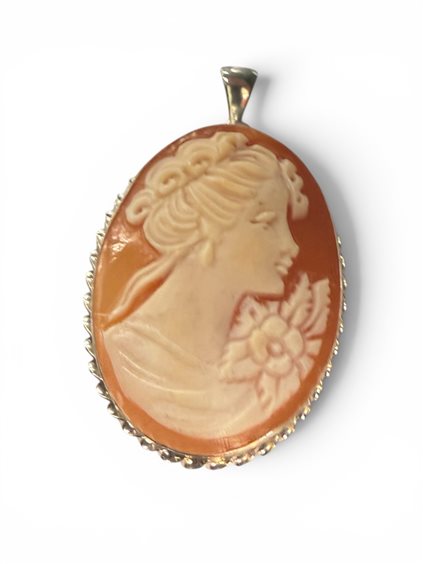 Pendant Mandile 1922 Woman Cammei  in Silver Conchiglia 2MCICM236.8 - 2MCICM236.8